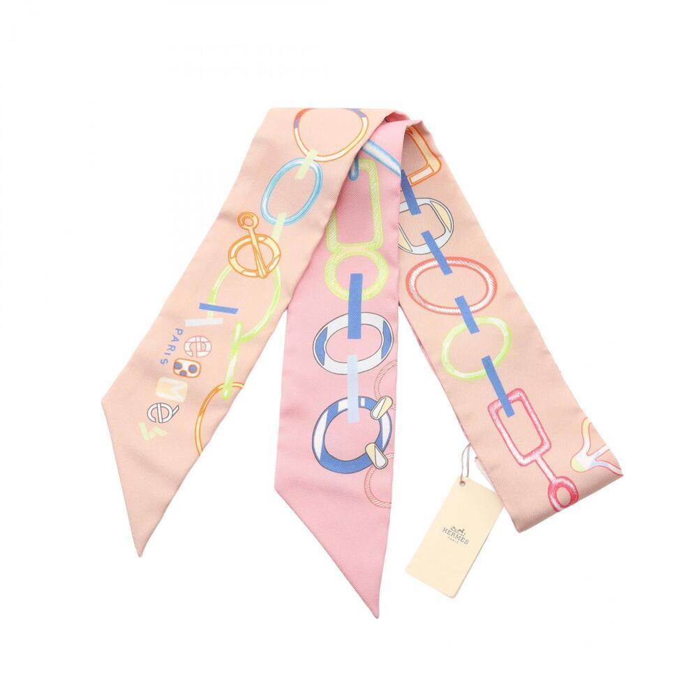 HERMES Pink Silk Scarf